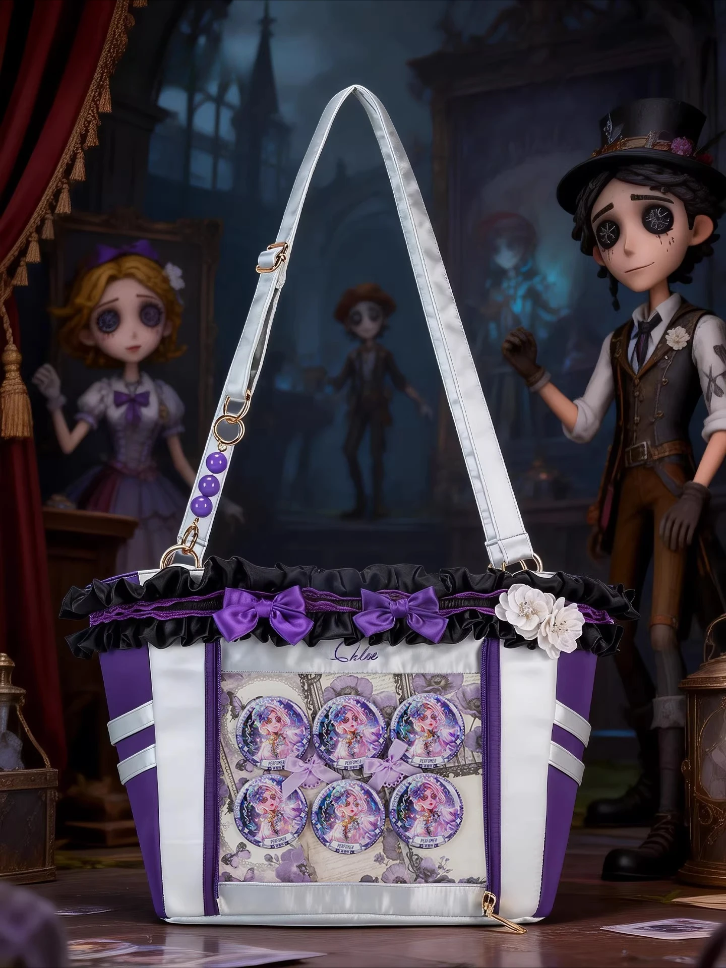 

Новая сумка-тоут в стиле аниме Identity 5, сумка через плечо для женщин, вместительная, с бантом, подарок для девушки