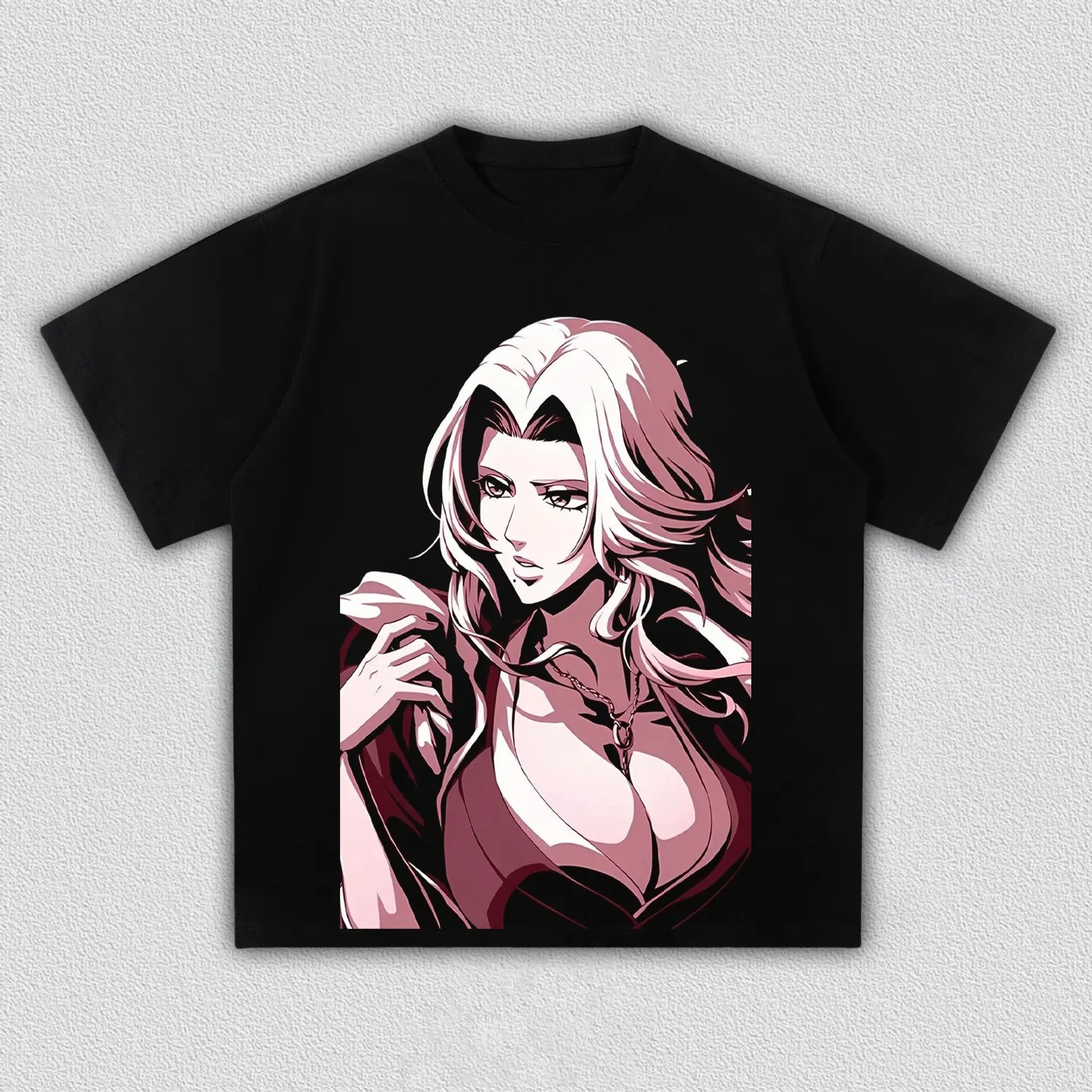 Men BLEACH Matsumoto Rangiku Anime T Shirt Summer Loose Oversized Short Sleeve Tee Streetwear Unisex Manga Print Casual Tops