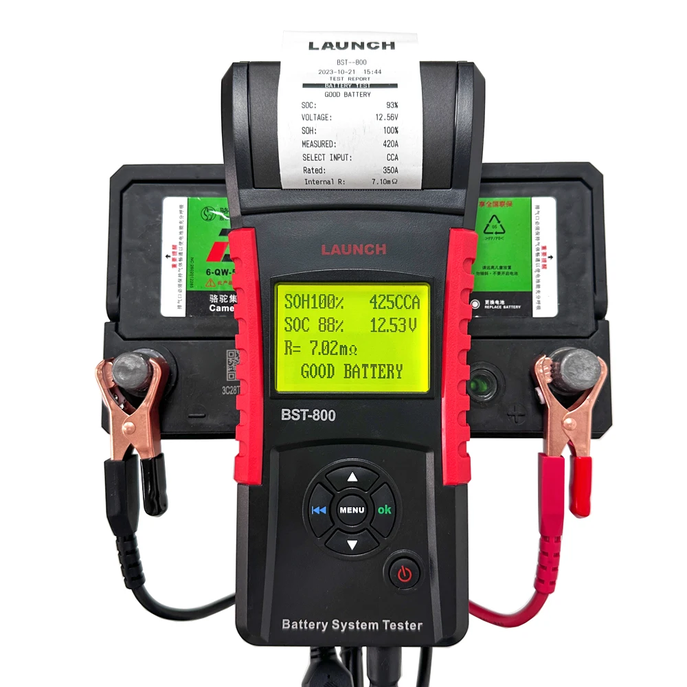 BST-800 جهاز اختبار بطارية ذكي 12 فولت و 24 فولت جهاز اختبار بطارية السيارة مع الطابعة يمكن أن اختبار فقدان البطارية مباشرة #2