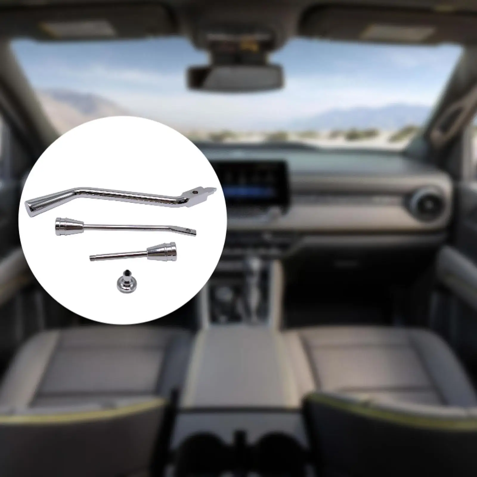 

Rustproof Column Shifter Lever Kit Polishing Metal Shifter Shaft Replacement for Car Interior Accessories