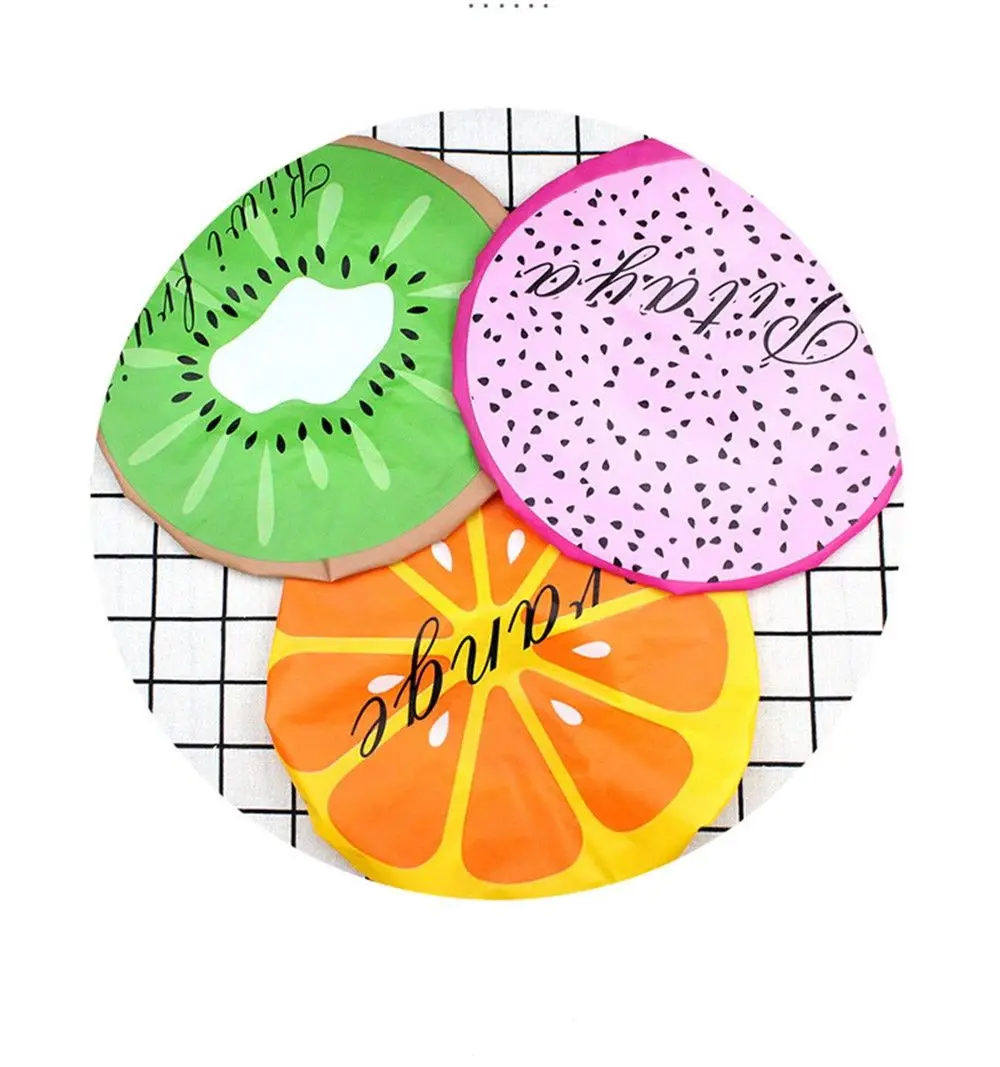 Cute Fruit Shower Cap Waterproof Bath Hat Reusable Head Hair Cover For Women