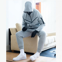 2024 Men Tracksuits 2 Piece Set Black Sports Suit Jogging Men New Brand Designer Style Tech Sweatpants Black Techwear Polyester