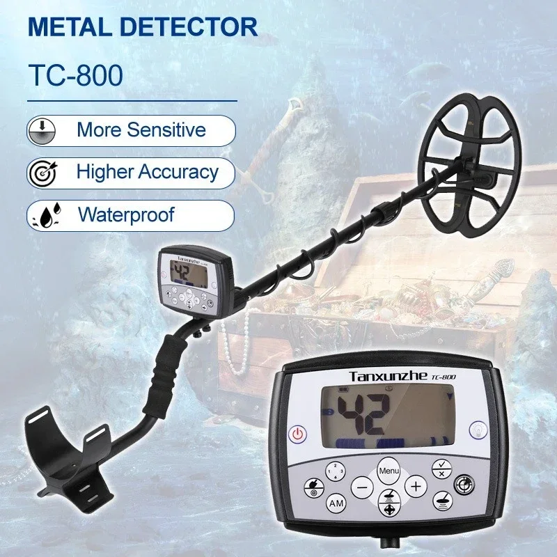 TC-800 High End Outdoor Underground Metal Detector For Gold Sand Gold Silver Dollar Detection