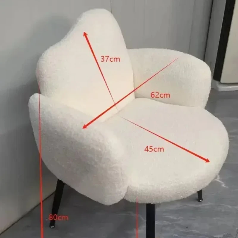 Makeup Stool Cream Wind Makeup Chair Girls Bedroom Light Luxury Simple Manicure Chair Dresser Stool