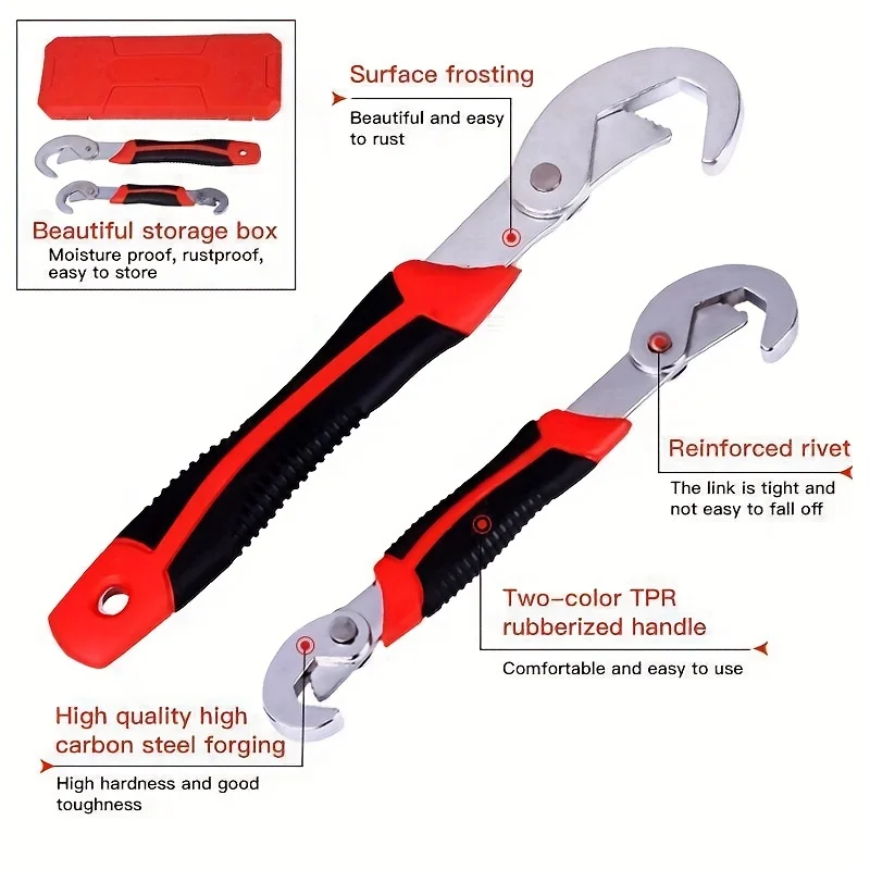 Universal Wrench, 6mm-32mm,WoodWorking Universal Spanner,Stainless Steel Non-slip Multifunctional Spanner, Multi-Size Adjustable