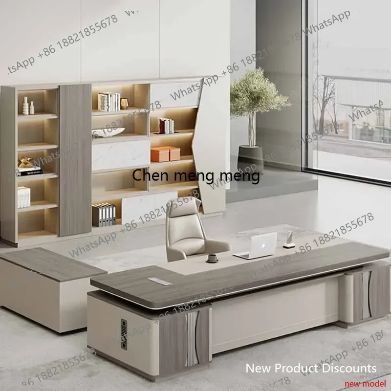 L6080 Study Computer Office Desk Large Height Bedroom Writing Drawers Office Desk Storage Executive Mesa Ordenador Modern Furnit