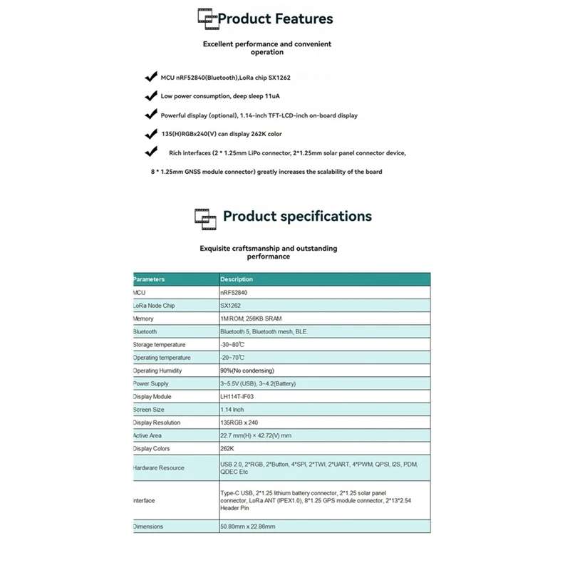 T114 V2 Meshtastic Tracker NRF52840, SX1262, GPS, Lorawan, Arduino Compatible, Low Power BLE & Wifi Devboard
