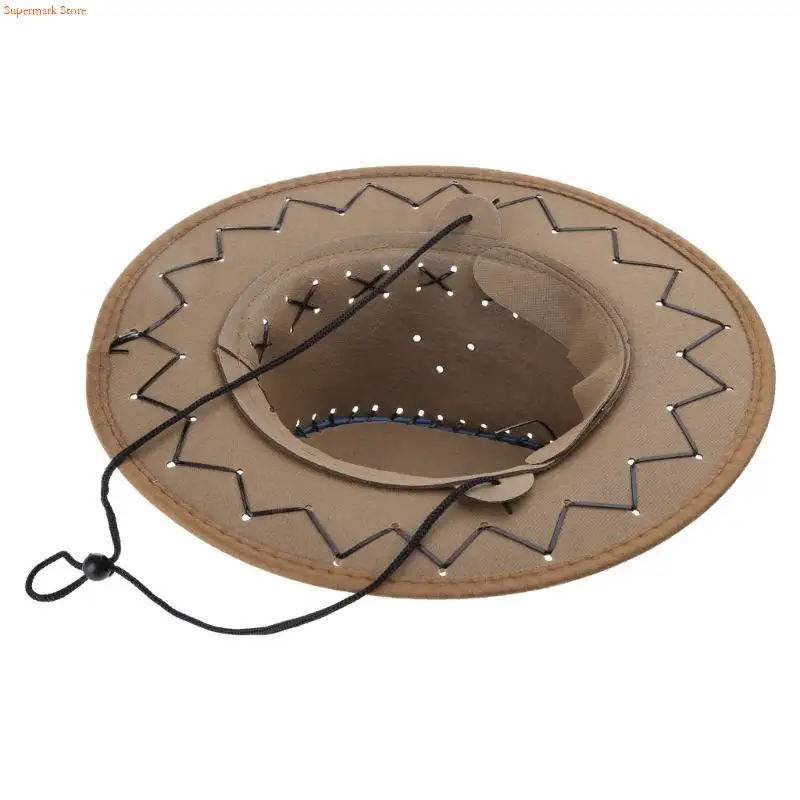 Q5WE Western Cowboy Hat Curved Brim Outdoor Toddler Sun Hat Children Birthday Gifts Vacation Cap Party Cosplay Hat