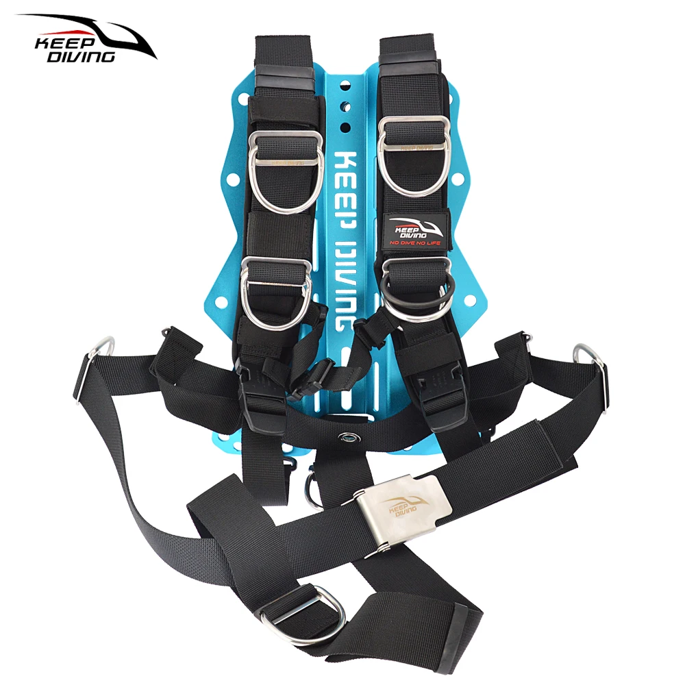 Scuba Diving Adjustable Backplate Harness Set BCD Ultralight Backplane Accessories Crotch Strap Weight Belt Dive Accessories