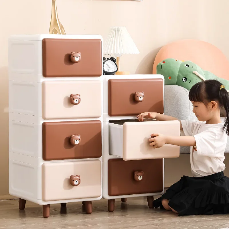 AOLIVIYA Baby Snack Clothes Box Multi Layer Organizer Drawer Rack Kids Cartoon Toy Storage Cabinet