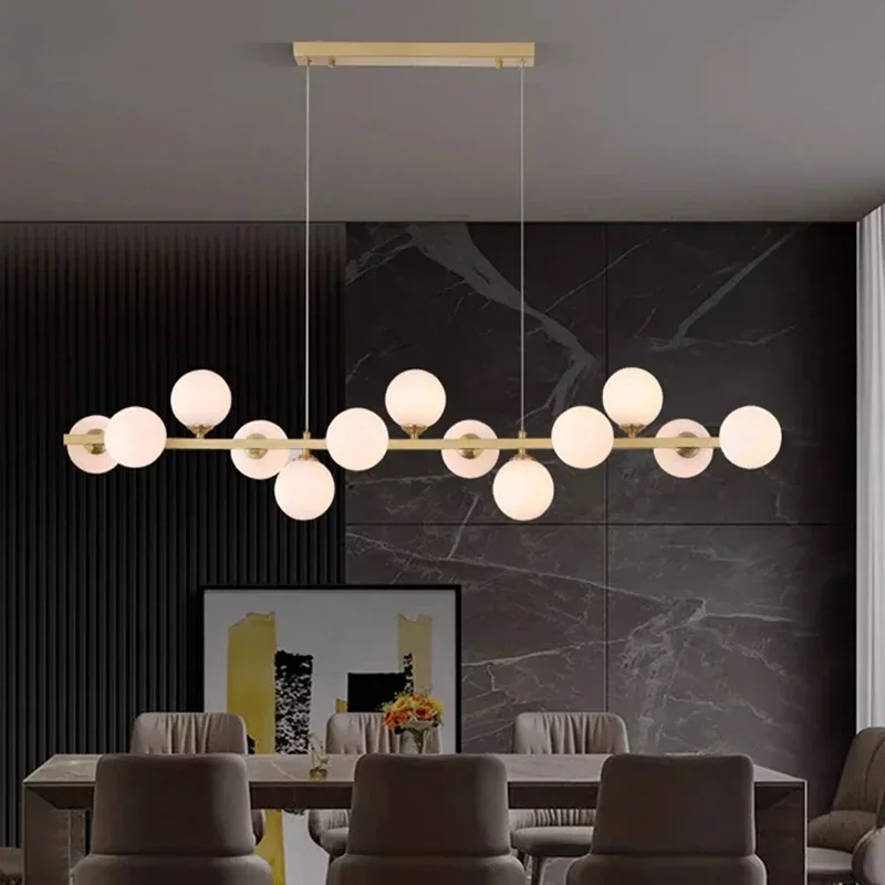 Lustre de feijão mágico de tira longa, Estilo nórdico, Designer Restaurant Pendant Lights, Creative Bar Lâmpadas, Decoração para casa, Lâmpadas LED