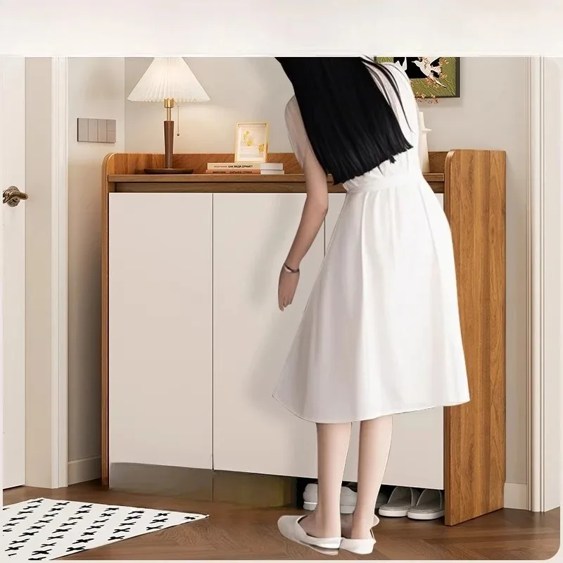 

Fashion Entryway Shoe Rack Nordic White Modern Sturdy Vertical Shoe Rack Interior Multifunction Gabinete Lounge Suite Furniture