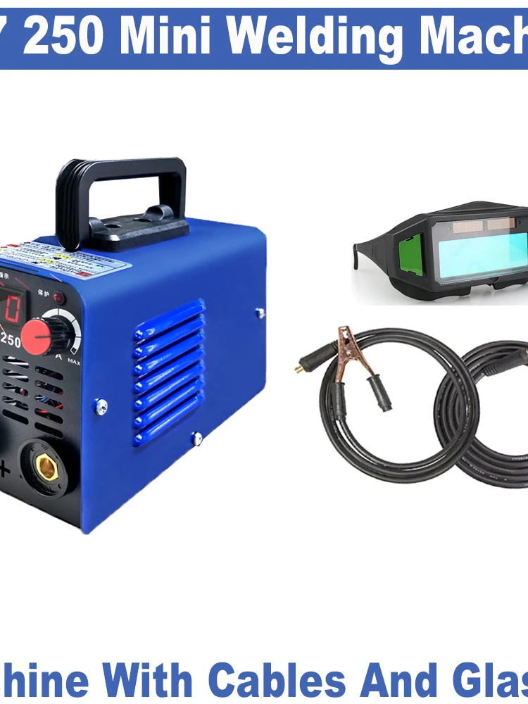 Machine Automatic All Copper MMA ARC Electric Equipment With 2m Cables True Color Glasses Welder For Car Repairing