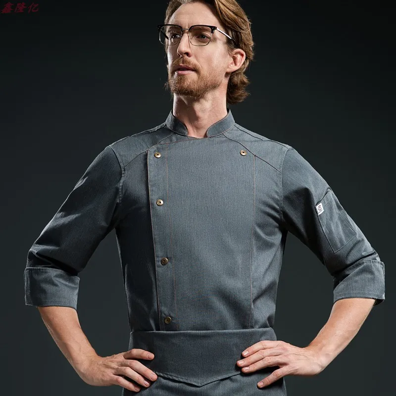 Cake Shop Restaurant occidental Steakhouse cuisine travail uniforme à manches longues restauration Hot Pot Restaurant hôtel automne Chef uniforme f