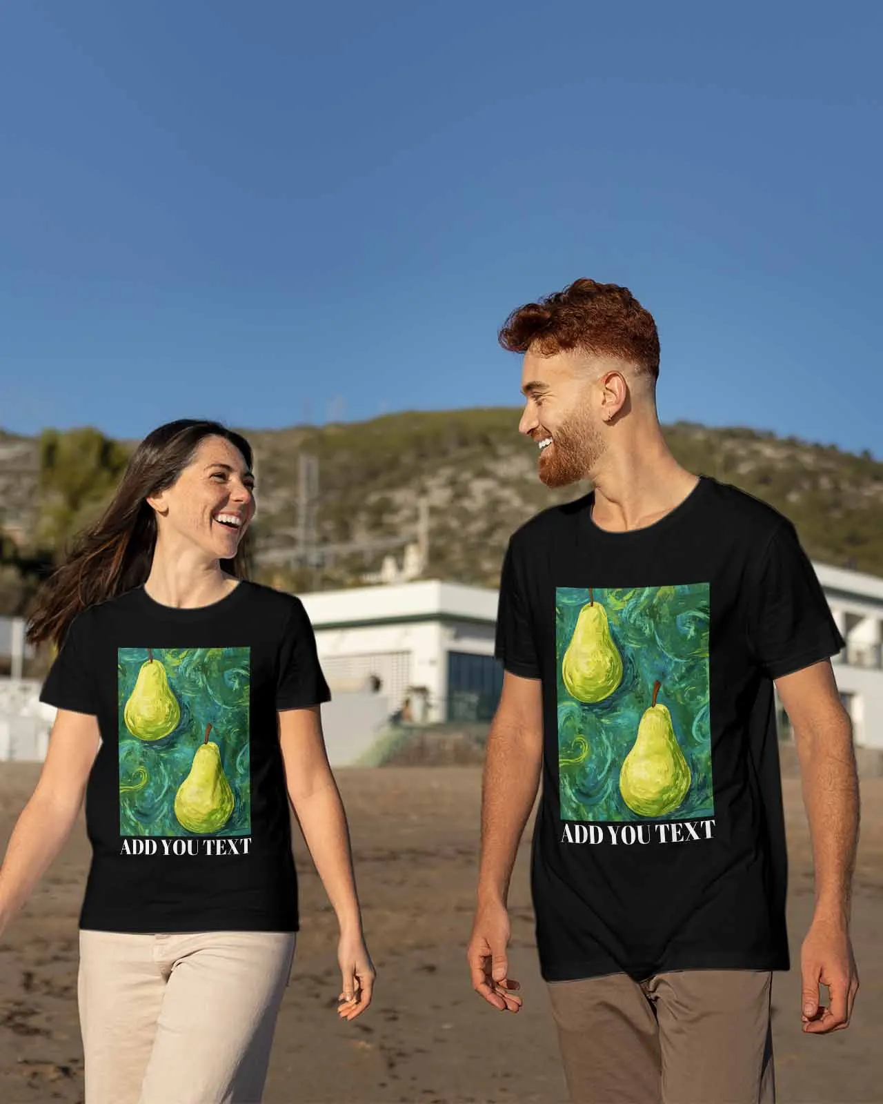 Pear Plants Couple T Shirt Lovers Short Sleeve O Neck Loose Tshirt Fashion Woman Man Tee Shirt