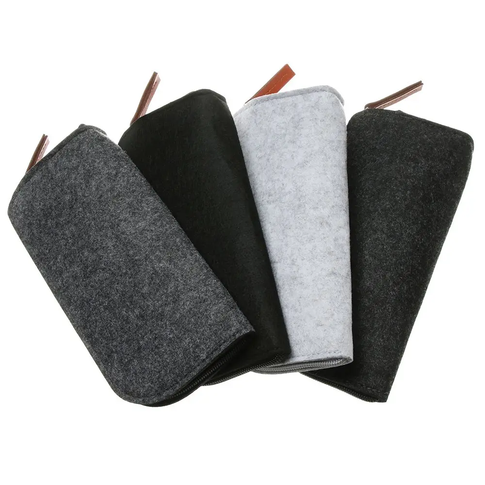 Multifunctional Wool Felt Cloth Zipper Portable Glasses Case Bag Sunglasses Case Box Soft Portatives Protector Eyeglasses Pouch