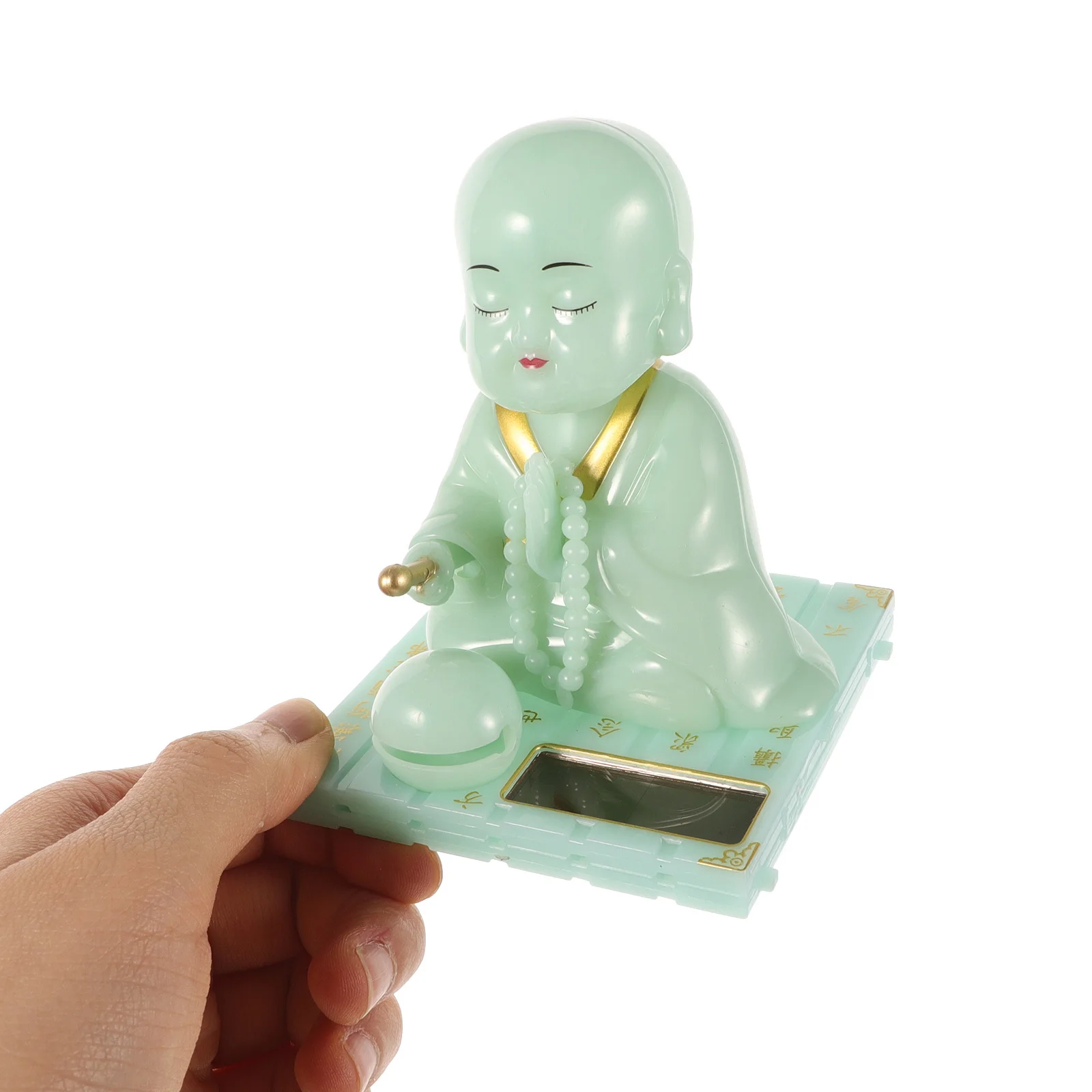 

Solar Powered Buddha Statue Car Dashboard Decor Indoor Desktop Decoration Vintage Style Mini Craft Home Decor Ornaments