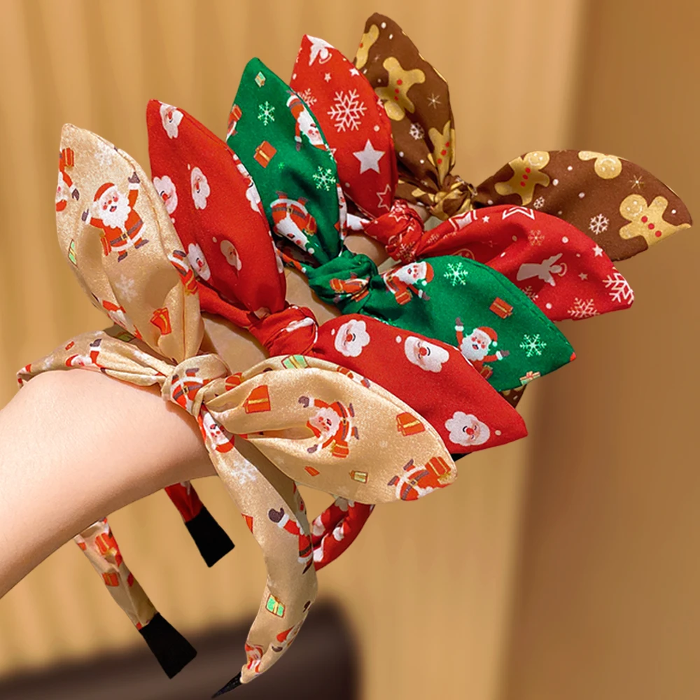 5 قطع من أربطة شعر عيد الميلاد للفتيات من عناصر نجمة سانتا كلوز مصممة لإكسسوارات الشعر مناسبة لهدايا عيد الميلاد والعام الجديد