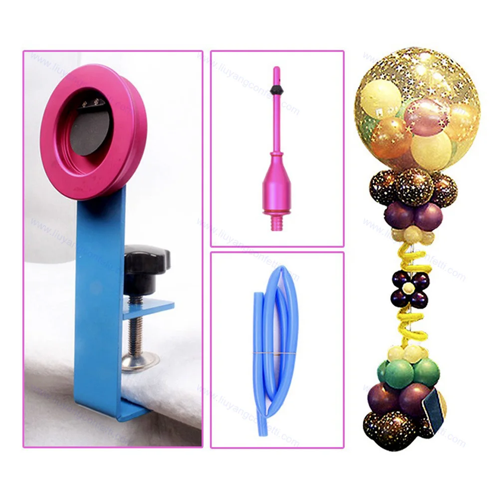 Balloon Stuffing Tool Kit Balloon Filling Tool Kit With Knotting Function Portable Metal Professional Balloon Stuffing Machine