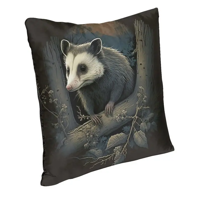 The Hungry Opossum Cushion Cover Two Side Printing Animal Pet Throw Pillow Case for Living Room Cool Pillowcase Home Decor