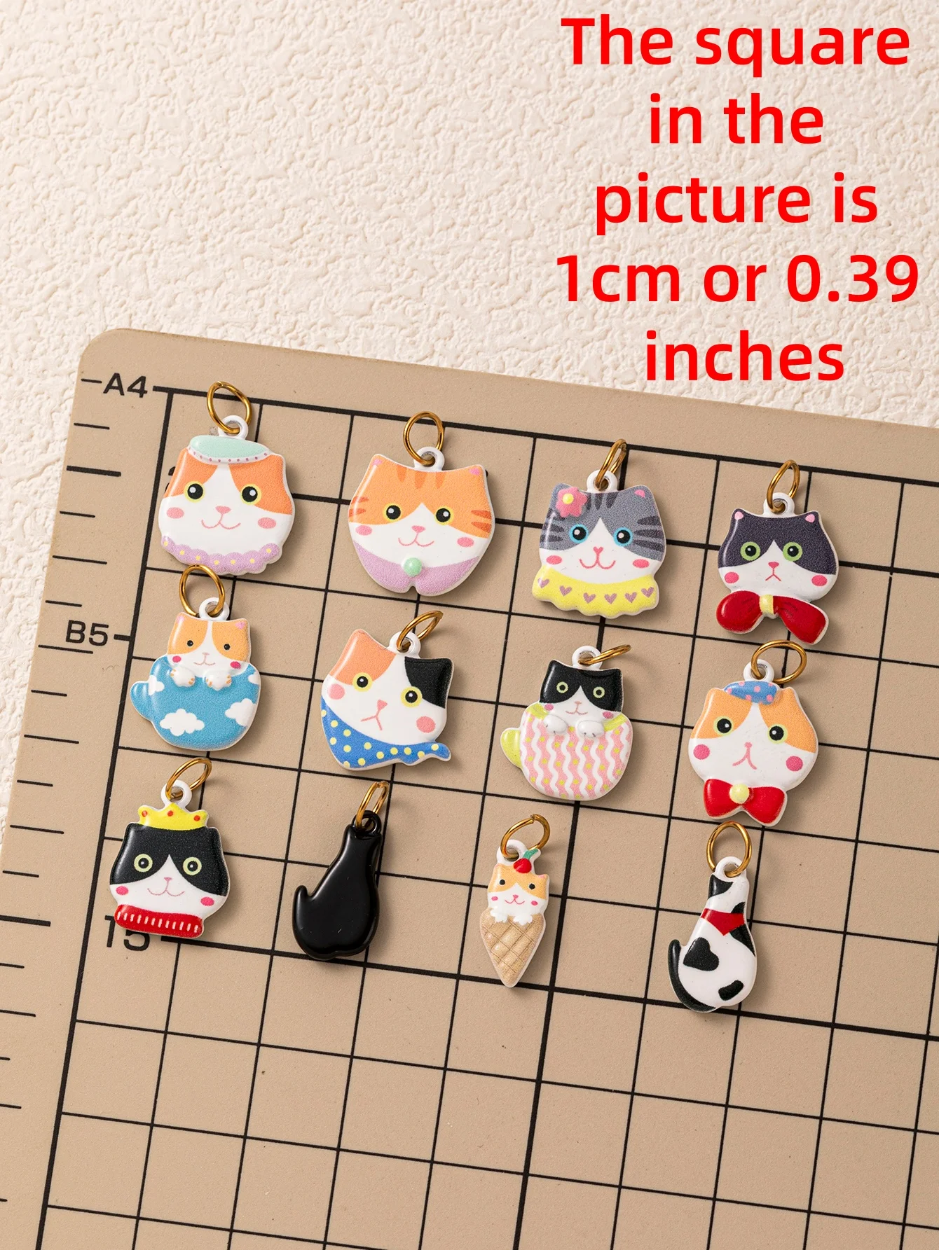 316 Edelstahl Wasserdicht Farbbeständig Modische Tier-Serie Katze DIY Anhänger Charms für Schmuck – Detail 1