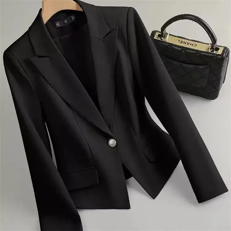 Milk White Blazer casual small fragrant style Suit Jacket For Women Spring 2026 New Fashion Short Female Jacket With Lining Top