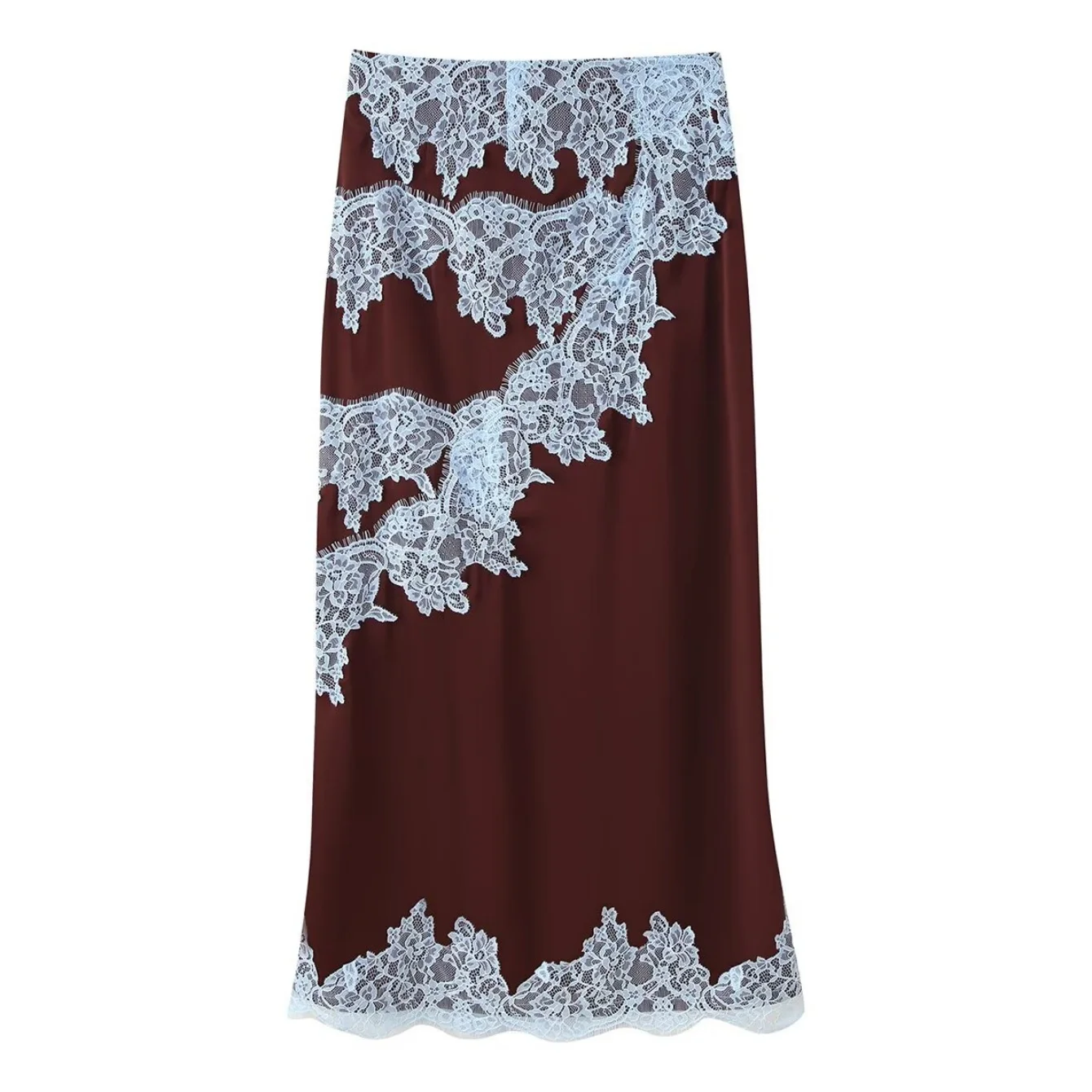 Donna Primavera Estate Nuovo set di gonne con giunture ricamate in pizzo sexy o gilet con lacci elegante con scollo a V femminile o mezza gonna da donna