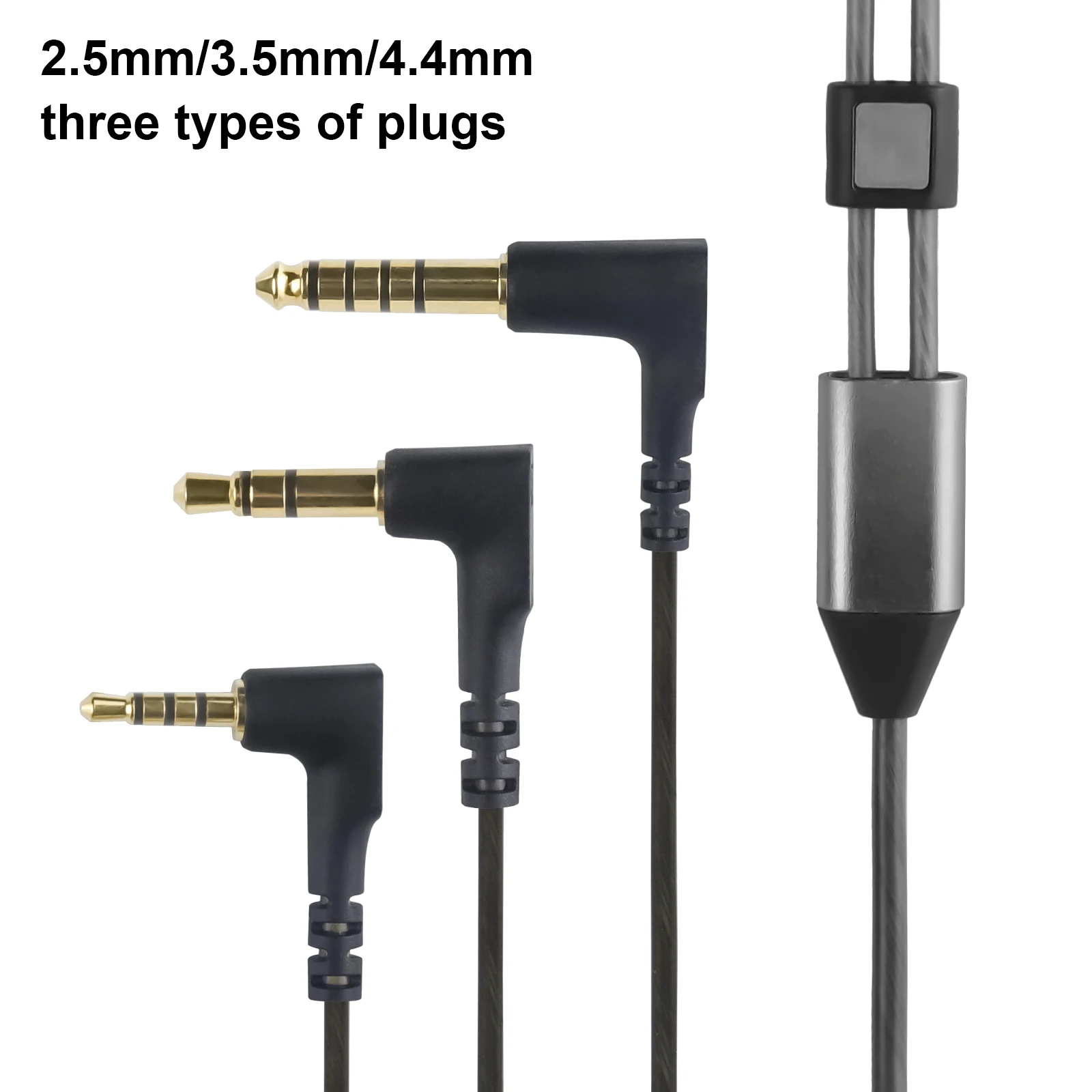 OKCSC Replacement Cable With Mic for Sennheiser IE300 IE600 IE900 akg N5005 Upgrade Earphone Cable 2.5mm/3.5mm/4.4mm/Type c Plug