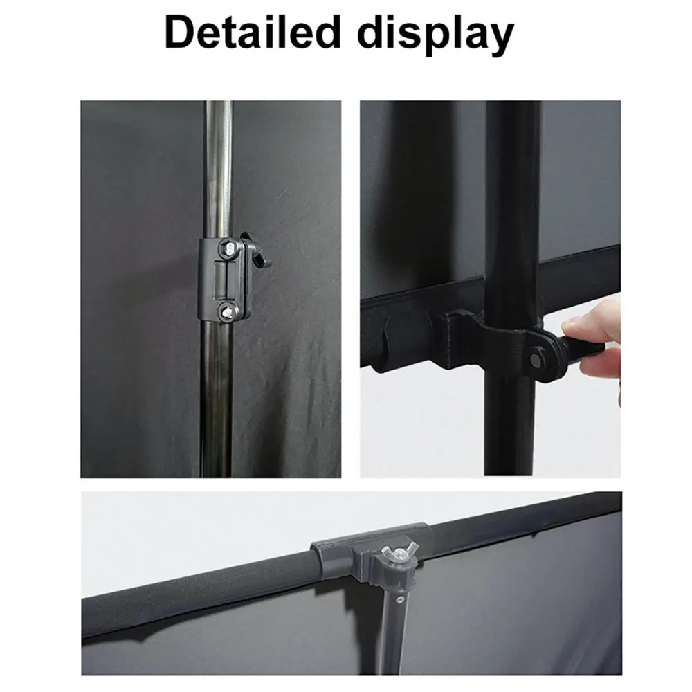 LEJIADA New Single Bracket Wall Mount 2-in-1 Projector Screen Outdoor Home Portable Foldable Drill-Free 60/84/100/120inch
