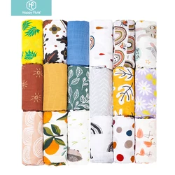 Happy Flute Cotton Muslin Swaddle Stroller Cover Baby Infant Newborn Gift Cloth Wrap With New Fashion Design