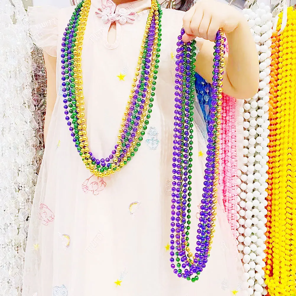 

15 Pcs Decorate Party Necklace Beads Plastic Color Bead-necklace for