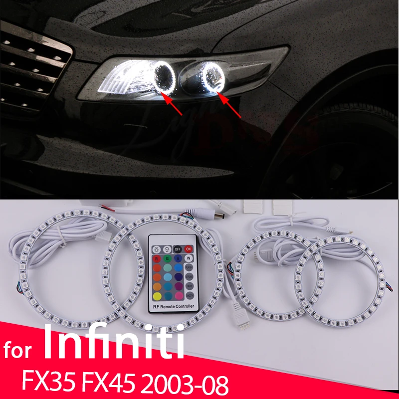 

Кольцевая лампа с дистанционным управлением Smd RGB для INFINITI FX35 FX45 2003-2008