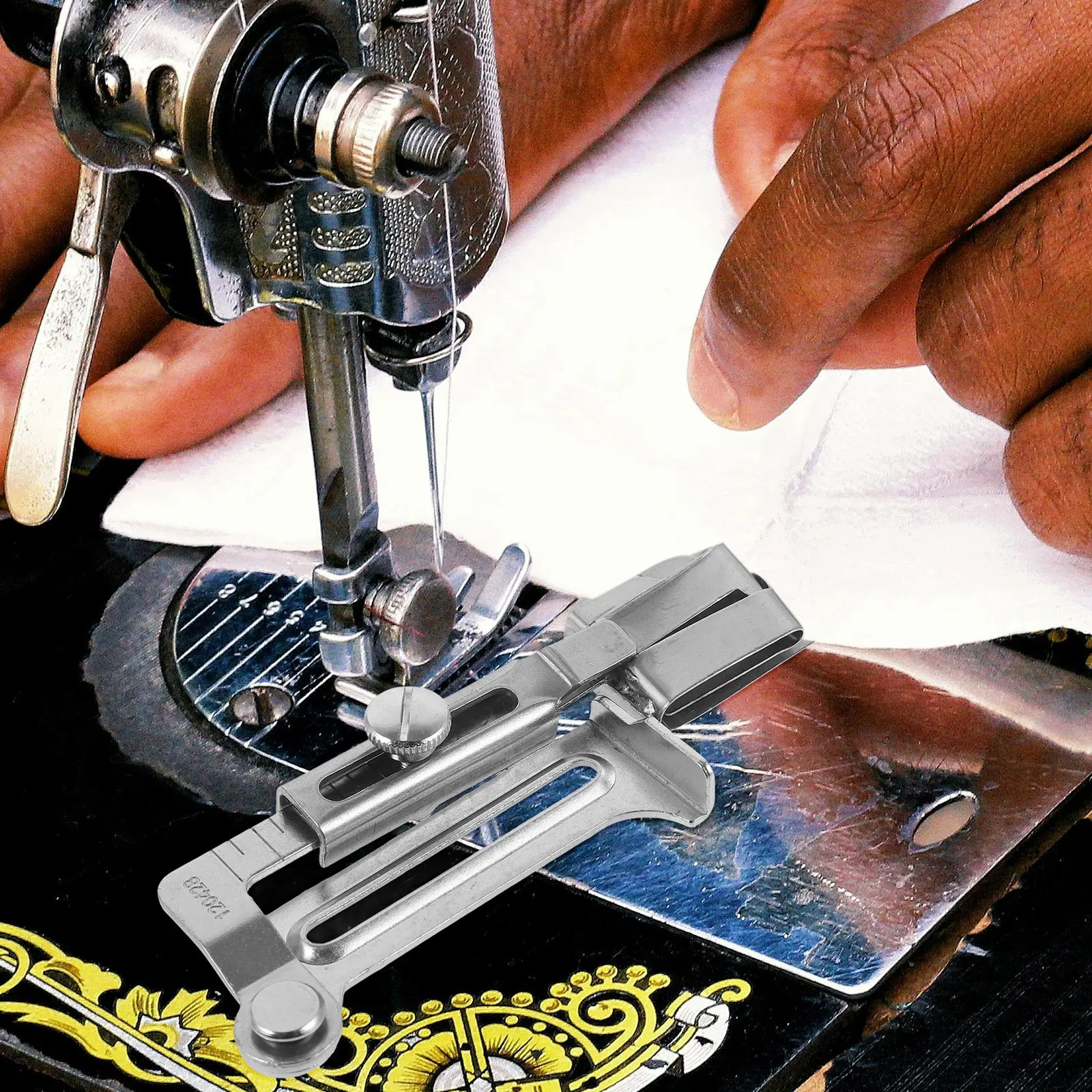 Efficient Binding Attachment Hemmer Foot for Clean Edge Finishes on Hems Necklines Easy Install Sewing Machine Binder Accessory