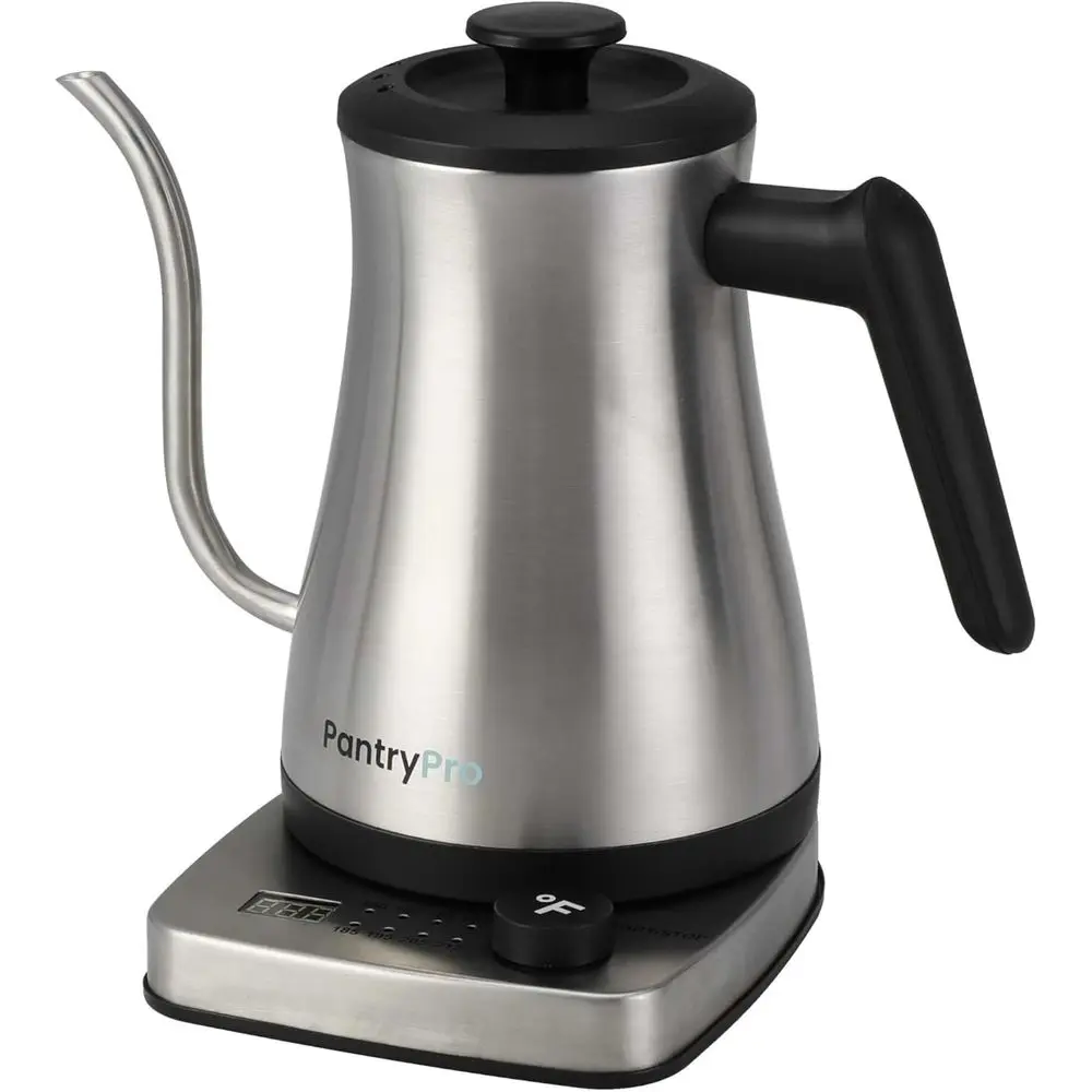 

Gooseneck Electric Kettle, 34oz/1.0L, Rapid Boil, Stainless Steel, Auto Shut-Off, 1500W, Boil-Dry Protection, LED Indicator