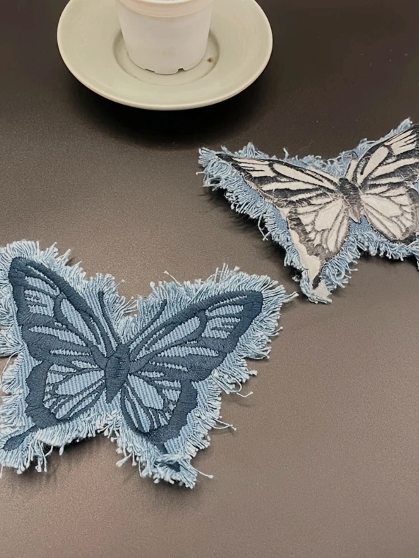 القماش التصحيح كاوبوي النسيج شرابة ماو ويسكي حافة فراشة التطريز ختم القماش قبعة السراويل الديكور فساتين القماش التصحيح