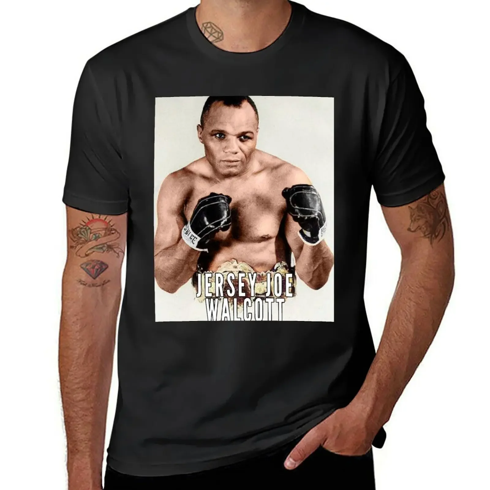 Jersey Joe Walcott - Boxing Legend Colorized T-Shirt designer shirts shirts graphic tees summer tops t shirts for men