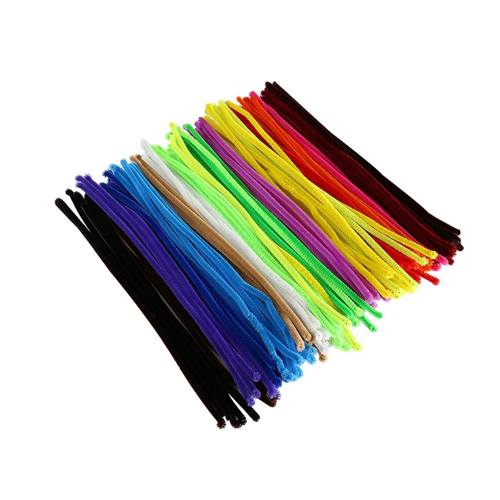 

200 Pcs Fuzzy Pipe Cleaners Toy Stick Crafts Kids Educational Toys Colorful Sticks Child