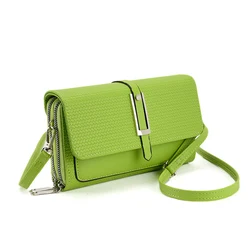 2024 new trendy contrast color women's crossbody bag, shoulder bag, solid color fashionable versatile bag, hot-selling pu zi