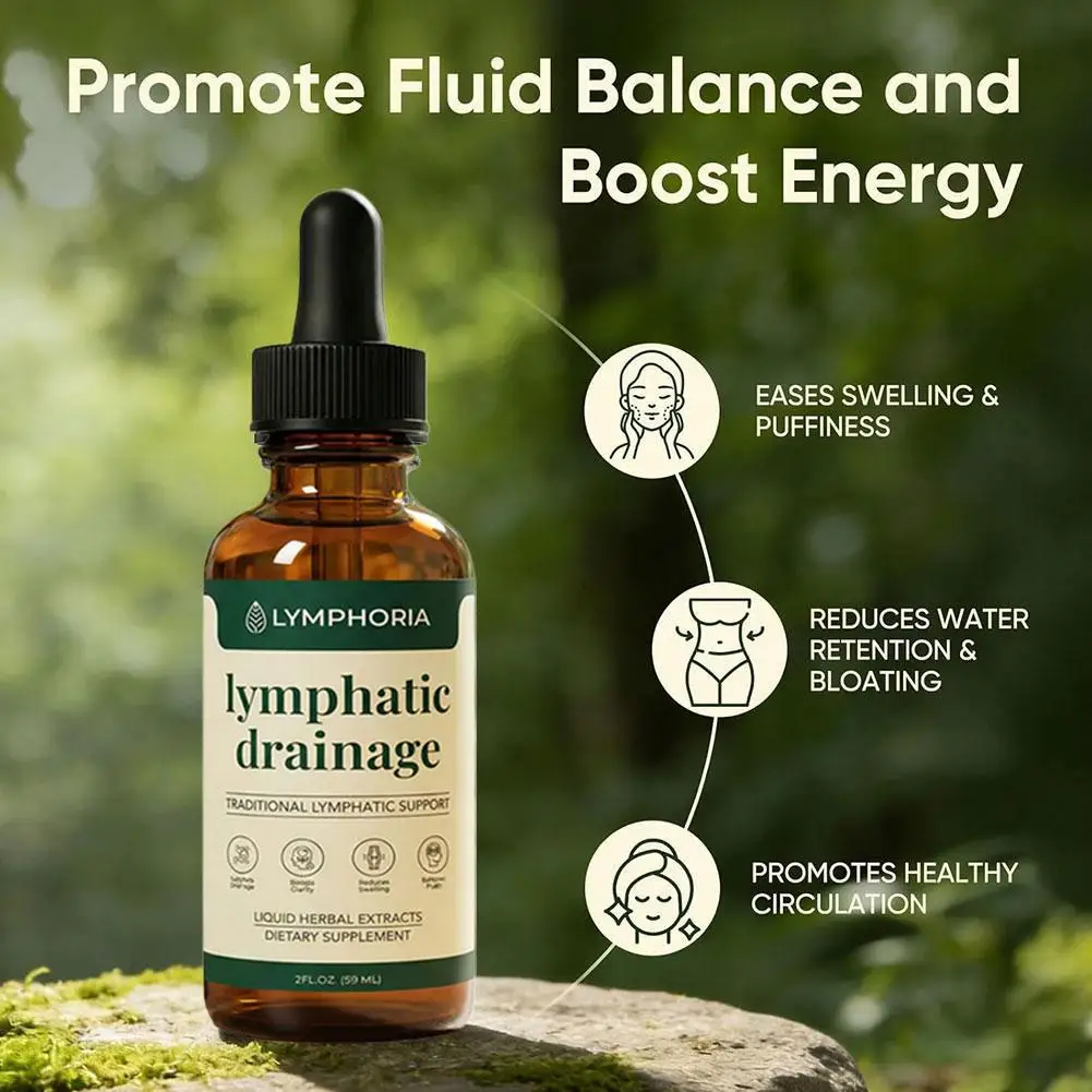 New Herbal Body Care Drops 59ml Essence Natural Nourishing Organic Lymphatic Drainage Drops Soothing Skin Care Relieve Swelling