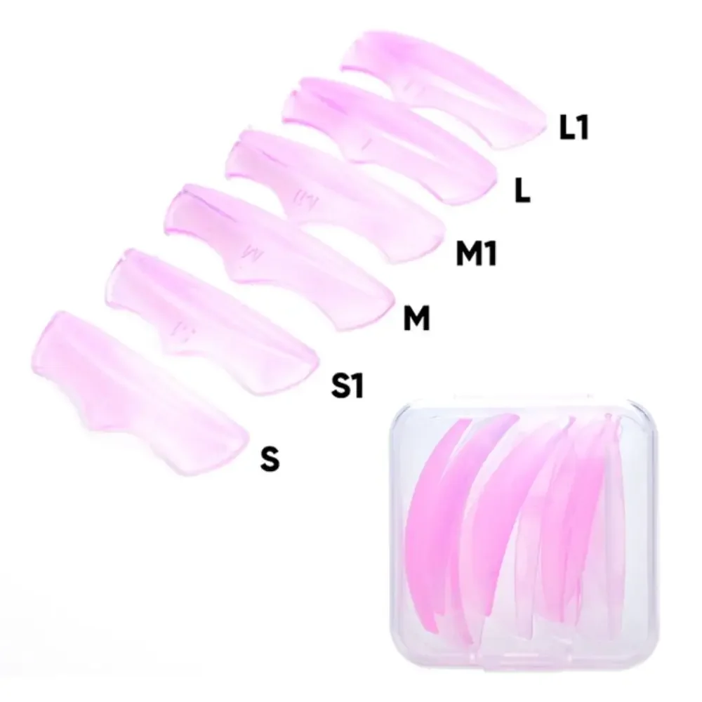 6 คู่อุปกรณ์แต่งหน้าซิลิโคน Eyelash Perm Pad Reusable Applicator เครื่องมือ Eye Lashes ขนตายกชุด DIY