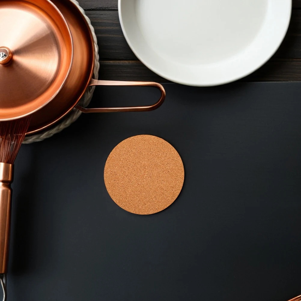

12 Pcs Cork Coasters Crafts Small Round Cup Mats Insulation Discs Pads for Drinks