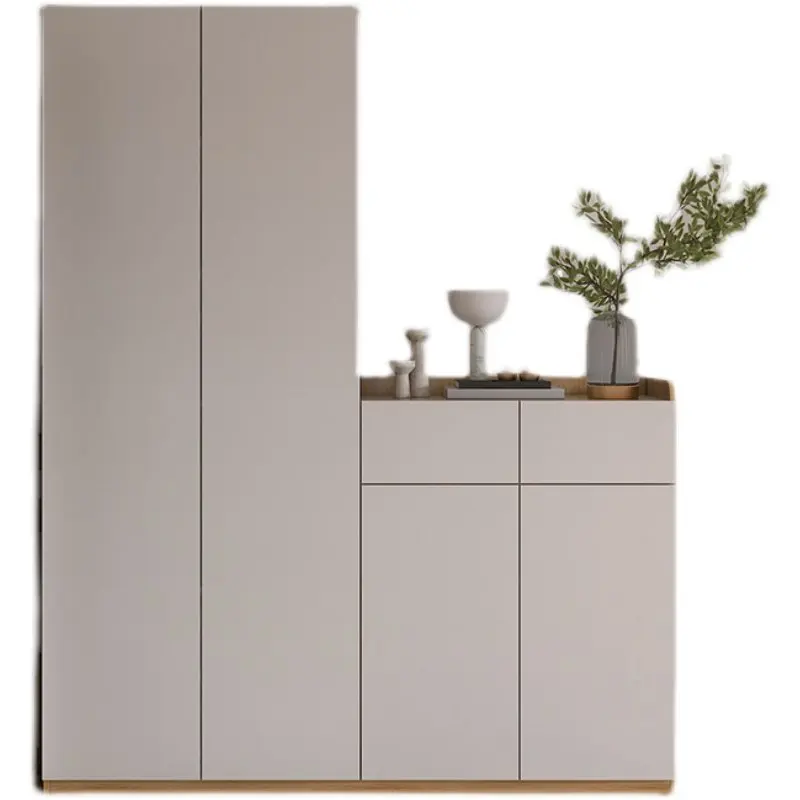 

Customized Shoe Cabinet, Large-capacity Entrance Cabinet At The Door, Solid Wood Entry Door Against The Wall Door