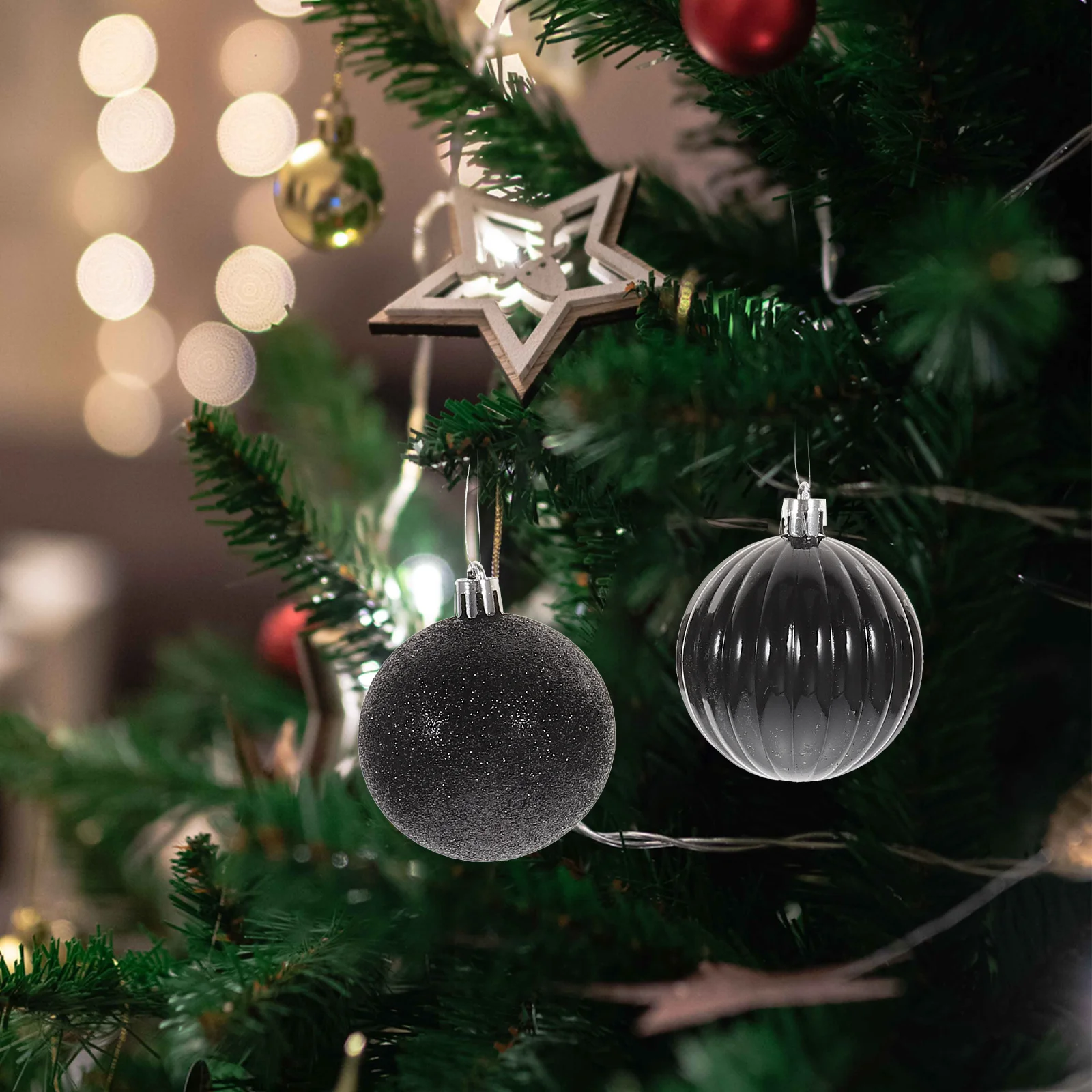 

36Pcs Christmas Hanging Ball Set Ornaments Tree Pendants Decorations for Christmas Tree Fireplace Party Home Decor