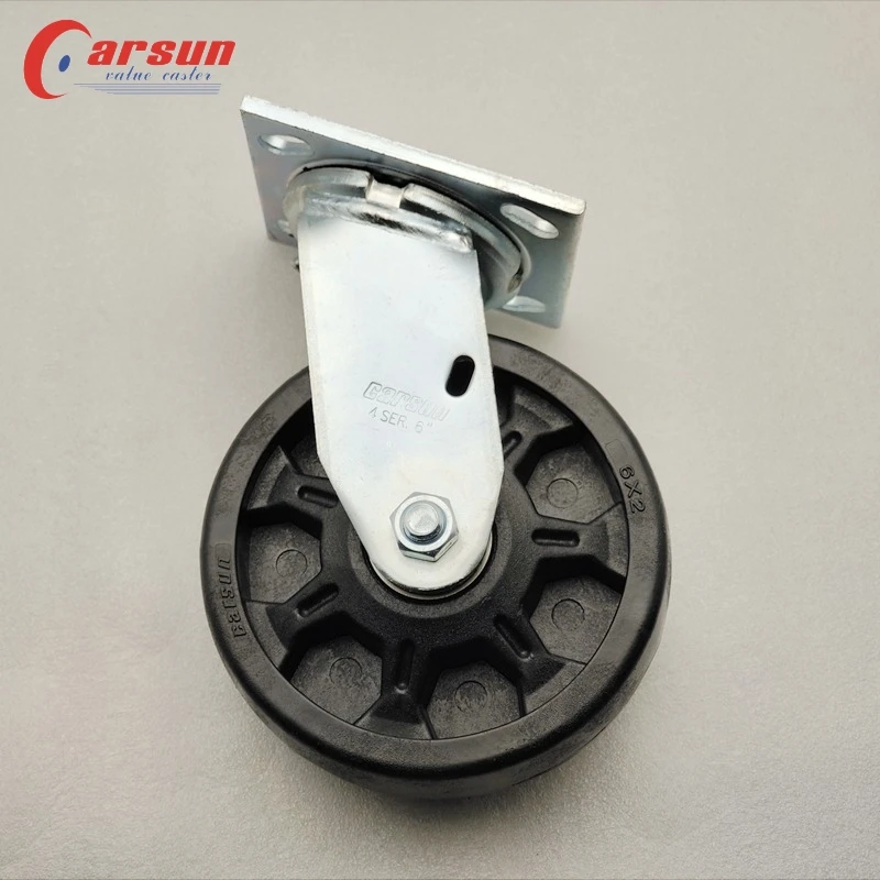 عجلات دوارة مقاومة لدرجات الحرارة العالية مقاس 6 بوصات، عجلة عجلة فرن صناعية شديدة التحمل مصنوعة من النايلون المتين OEM