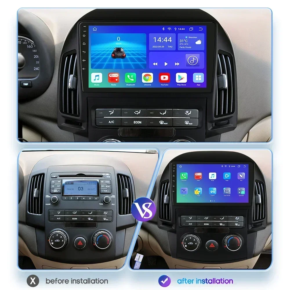 Carplay 4G DSP Screen 2din Android Autoradio Multimedia for Hyundai I30 2006-2012 AT MT Auto Manual Car Radio Video Player GPS