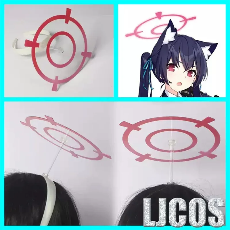 Blue Archive Kuromi Serika Cosplay Halo Headwear Hair Crown Student Hairpin Cosplay Costume Handmade Hair Accessories Gifts