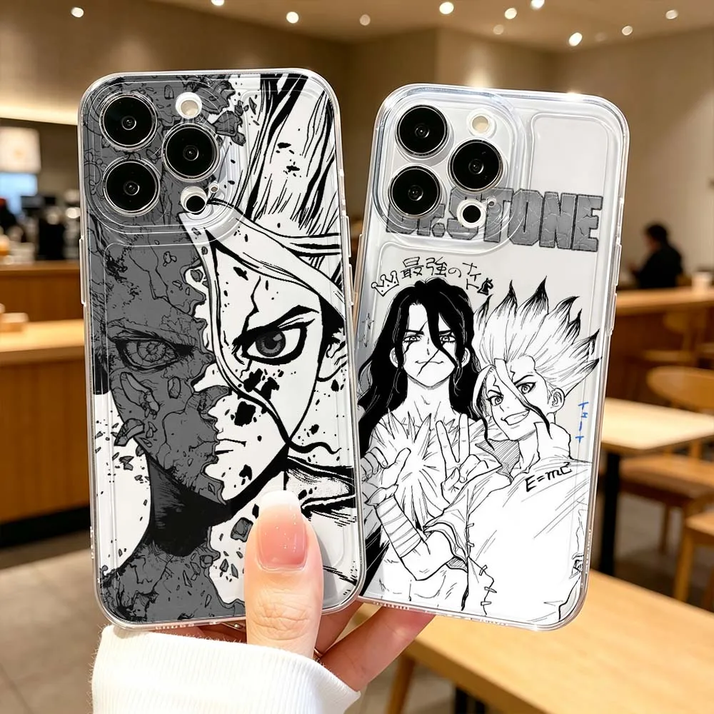 Dr STONE Senkuu Cover For Apple iPhone 17 16 15 14 13 12 11 Pro Plus Max Protective Transparent Phone Case