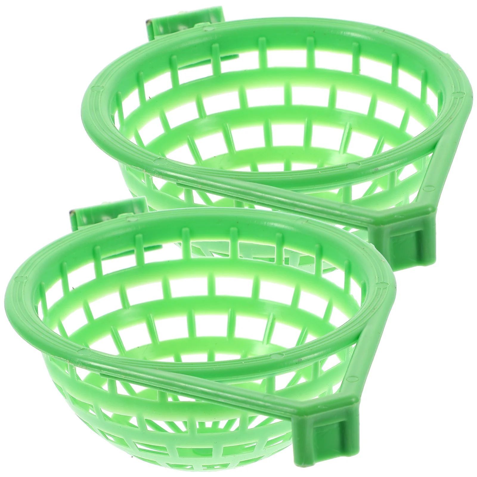 

2pcs Basin Green Plastic Parrot Nesting Bowl For Small Birds Cage Holder Easy Install Bird Bird Relaxing Nest Basin Supplies