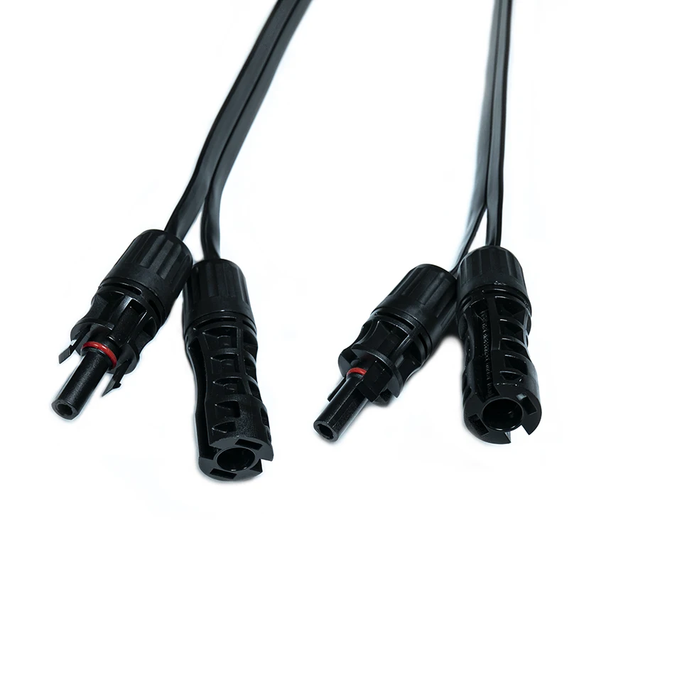 Custom 40/60cm Black Red Solar Extension Connector, Braided Copper Wire Accessories, Versatile Solar Parts for Solar Panel Energ