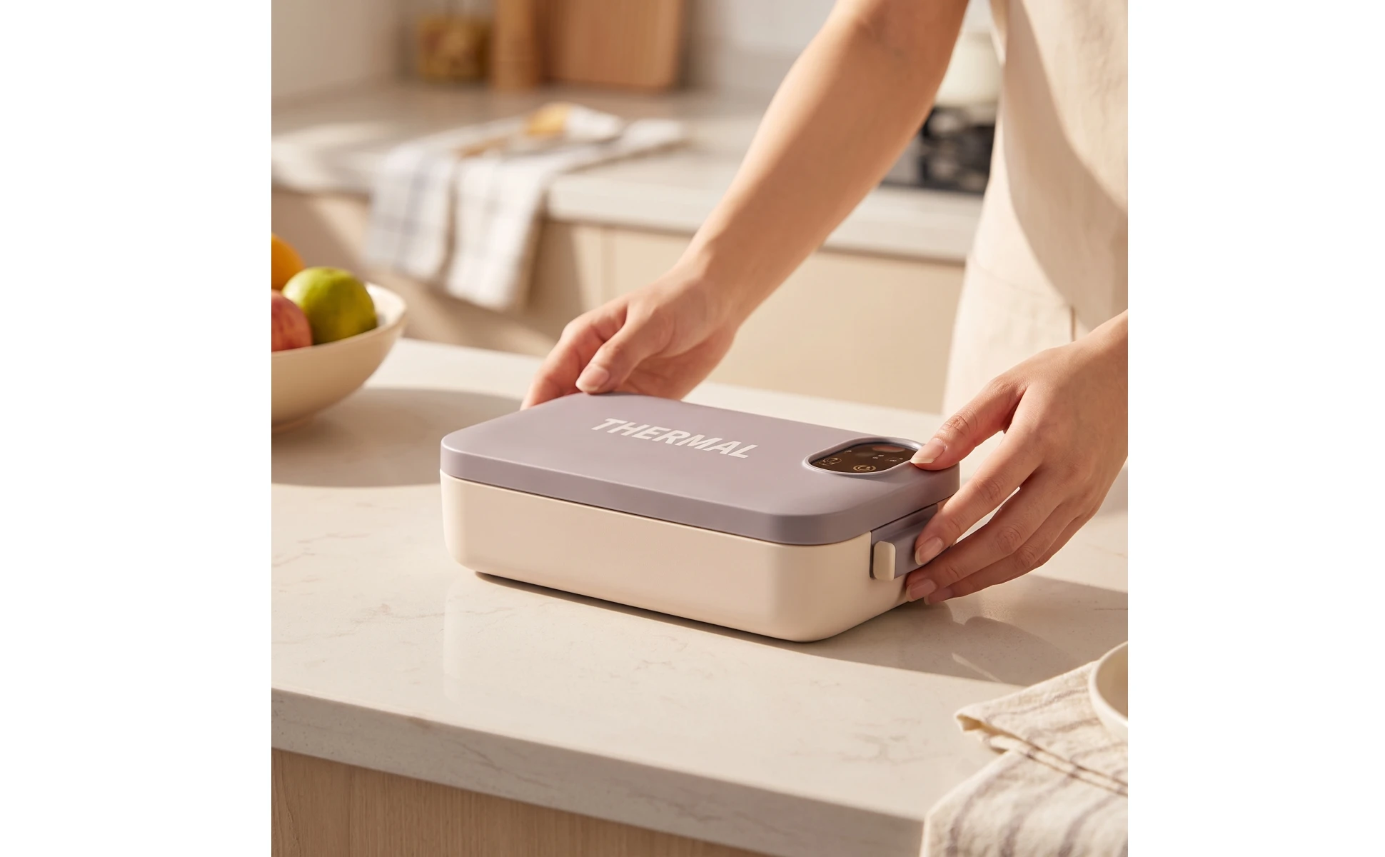 Electric Lunch Box with Stainless Steel Container Portable Electric Lunch Box Food Warmer Compact Easy to Clean